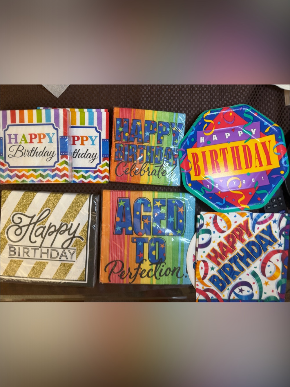 Vintage lot of 4 NWT Happy Birthday Napkins